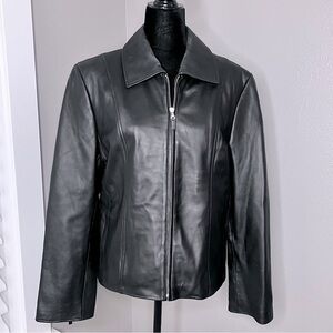 EUC Pamela McCoy women’s size large black leather jacket